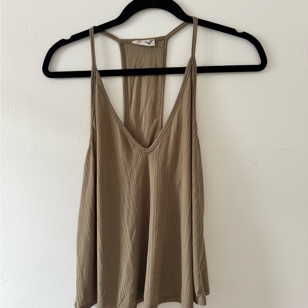 Free People Intimately Olive Green Camisole Blouse